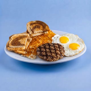 Chop Steak and Eggs