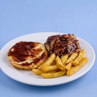 BBQ Beef Sandwich with Fries